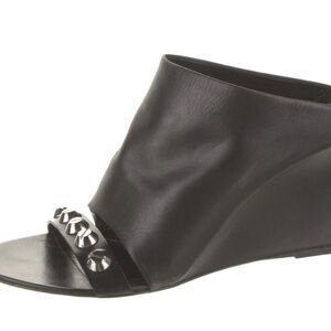 Balenciaga Black Studded Wedge Slide!